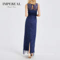 Fashion Clothing Lace Layer Hem Tight Private Label Wholesale Evening Dress